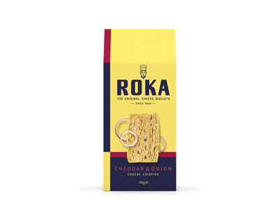 Sūrio trapučiai ROKA Cheddar, su svogūnais, 70 g