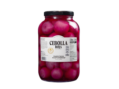 Raudonieji svogunai MAESTROS ACEITUNEROS, marinuoti, 3,8/2,25 kg