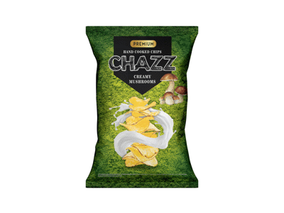Bulvių traškučiai CHAZZ, miško grybų skonio, 90 g