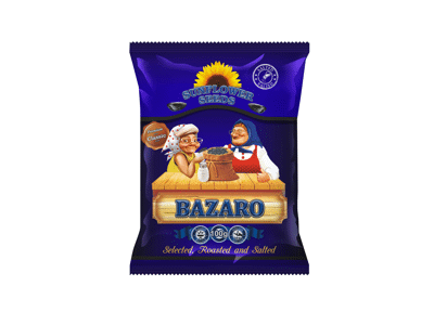 Juodos kepintos sūdytos saulėgrąžų sėklos BAZARO, 100 g