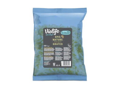 Augalinės kilmės sūris Mature Cheddar VIOLIFE , tarkuotas, 1 kg