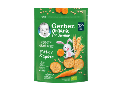 Krekeriai GERBER Organic, morkų skonio, 100 g LT EKO 001