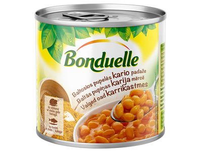Baltos pupelės kario padaže BONDUELLE, 430 g