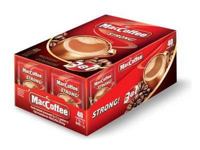 Tirpusis kavos gėrimas MACCOFFEE STRONG 3 IN 1, 800 g