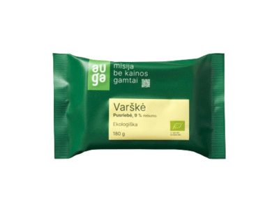 Ekologiška varškė AUGA, 9 % rieb., 180 g