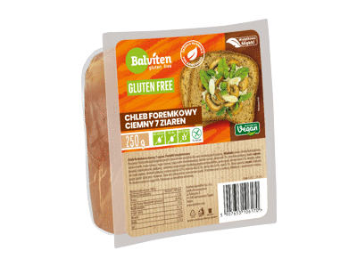Tamsi 7 grūdų duona BALVITEN be glitimo, 250 g