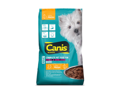 Sausas šunų ėdalas CANIS MINOR su vištiena, 2.2 kg