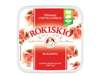 Lydytas tepamas sūrelis ROKIŠKIO, su kumpiu, 23%, 175 g