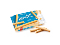 Vafliniai Vamzdeliai “KONAFETTO” su pieniniu Įdaru, 140g