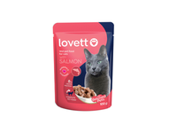 Konservuotas kačių ėdalas LOVETT su lašiša, 100 g, 100 g