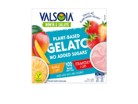 Veganiški valgomieji ledai VALSOIA, braškių ir mangų skonio, 280 g