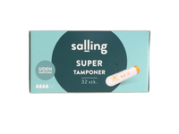 Tamponai SUPER bekvapiai SALLING, 32 vnt.