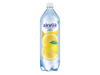 Lengvai gazuotas stalo vanduo su citrinos aromatu AKVILĖ, 1.5 l