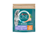 Visavertis sausasis ėdalas suaugusioms katėms su vištiena PURINA ONE Coat & Hairball, 750  g