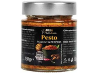 Pesto padažas su graikiniais riešutais ir paprikomis BILLA PREMIUM, 130 g