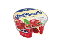 GRŪDĖTA varškė  su vyšniomis, 7 % rieb., 150 g