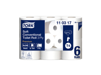 Tualetinis popierius TORK T4 Premium Extra Soft, 3 sl., 6 vnt, 34,7 m, 110317
