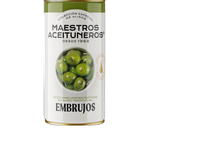 Žaliosios alyvuogės su kauliukais MAESTROS ACEITUNEROS, su aliejumi ir prieskoniais, 350 g/185 g