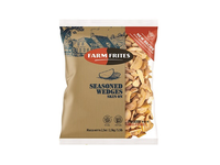 Bulvių skiltelės FARM FRITES, su lupena, be gliuteno su prieskoniais, 2,5 kg