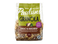 Granola su kakava ir datulių traškučiais PAULUNS, 420 g