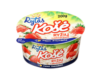 Ryžių košė RYTAS su braškėmis, 6% rieb., 200 g