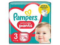 Sauskelnės-kelnaitės PAMPERS Pants, Giant Pack, 3 dydis, 76 vnt.