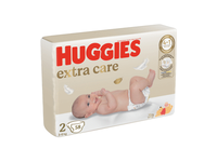 Sauskelnės HUGGIES EXTRA CARE 2, 3-6 kg, 58 vnt.