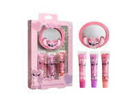 DISNEY STITCH ANGEL lūpų blizgiai (3 x 7,5 ml) + veidrodėlis