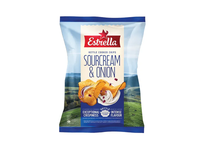 Traškučiai ESTRELLA KETTLE COOKED, grietinės ir svogūnų sk., 120 g