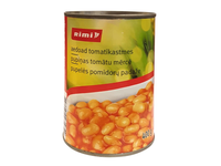 Pupelės pomidorų padaže RIMI, 400 g / 200 g