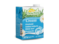 UAT grietinėlė FARM MILK, 10 % rieb., 500 ml