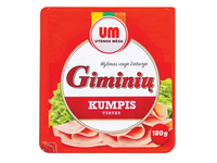 Virtas Giminių kiaulienos forminis kumpis GRIEŽ., 180 g Pirma rūšis