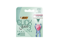 Moteriško skustuvo galvutės BIC CLICK3SOLEIL SENSIT., 4 vnt., 4 vnt.