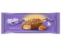 Valgomieji ledai MILKA su traškia karamele, 90 ml