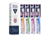 ROYAL DENTA dantų šepetėlių rinkinys SILVER SOFT, minkšti, 4 vnt.