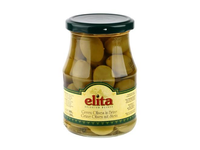 Alyvuogės ELITA, žaliosios, su kauliukais, L dydis, 370 g/ 190 g
