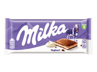 Pieninis šokoladas MILKA su jogurtiniu įdaru, 100 g