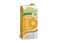 UAT pienas FARM MILK, 2 % rieb., 1 l