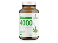 ECOSH vitaminas D3 4000 IU su pluoštinių kanapių sėklų milteliais, 90 kapsulių