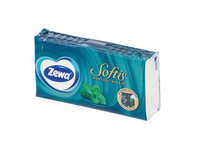 Vienkartinės nosinaitės ZEWA SOFTIS MENTHOL, 10 vnt.