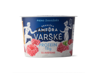 Varškė su avietėmis GRAIKIŠKA AMFORA PROTEIN (0,8%), 200g