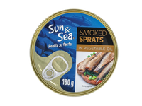 Rūkyti šprotai aliejuje SUN&SEA, 160 g 