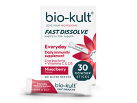 BIO-KULT EVERYDAY IMMUNE, burnoje greitai tirpstantys milteliai, uogų skonio, 30 paketėlių