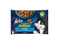 Konserv. kačių ėdalas FELIX su žuvimi drebučiuose, 4 x 85 g, 340 g