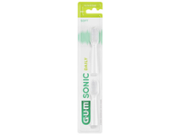 GUM SONIC DAILY 4110, dantų šepetėlio keičiamos galvutės, balta, 2 vnt.