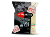 Šaldytos bulvės FARM FRITES, 90s., vingiuot.,12mm, 2,5kg+0,5 kg nemokamai