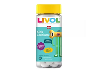 LIVOL maisto papildas KIDS CALCIUM, aviečių ir braškių skonio, N90