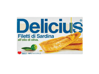 Sardinės filė alyvuogių aliejuje DELICIUS, 120g 