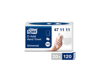 Rankų valymo servetėlės TORK C-fold, H3, 2 sluoksniai, 120 lapelių, 471111
