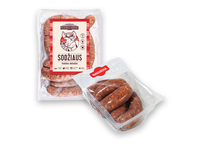 SODŽIAUS šviežios KLASIKINĖS arba PIPIRINĖS dešrelės, 490 g